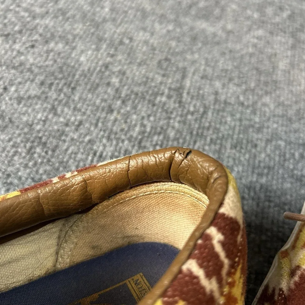 Vans Era Pendleton Shoes Mens Size 10.5 Brown Wool Geometric Pattern Sneakers